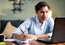 woman taking an online hazmat training course in IATA